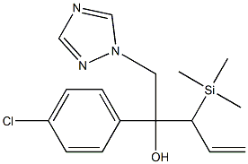 1-(4-Chlorophenyl)-1-[1-(trimethylsilyl)-2-propenyl]-2-(1H-1,2,4-triazol-1-yl)ethanol 结构式