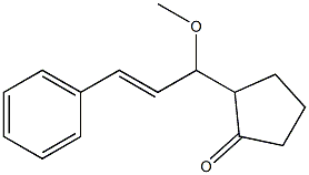 2-(1-Methoxy-3-phenyl-2-propenyl)cyclopentanone 结构式