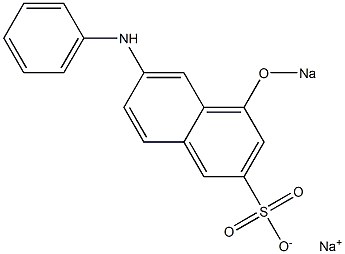 6-Anilino-4-sodiooxy-2-naphthalenesulfonic acid sodium salt 结构式