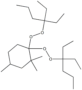 2,2,4-Trimethyl-1,1-bis(1,1-diethylbutylperoxy)cyclohexane 结构式