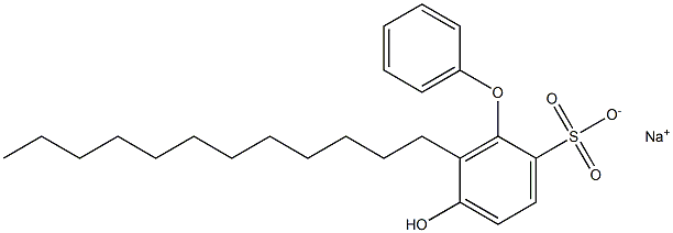 5-Hydroxy-6-dodecyl[oxybisbenzene]-2-sulfonic acid sodium salt 结构式