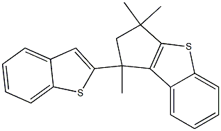 2,3-Dihydro-1,3,3-trimethyl-1-(1-benzothiophen-2-yl)-1H-cyclopenta[b][1]benzothiophene 结构式