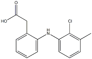 2-(2-Chloro-3-methylphenylamino)benzeneacetic acid 结构式