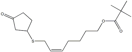 Pivalic acid [(Z)-7-[(3-oxocyclopentyl)thio]-5-heptenyl] ester 结构式