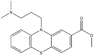 10-[3-(Dimethylamino)propyl]-10H-phenothiazine-2-carboxylic acid methyl ester 结构式