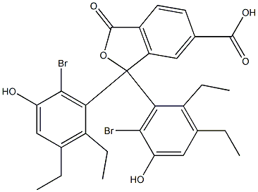 1,1-Bis(6-bromo-2,3-diethyl-5-hydroxyphenyl)-1,3-dihydro-3-oxoisobenzofuran-6-carboxylic acid 结构式