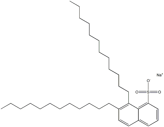 7,8-Didodecyl-1-naphthalenesulfonic acid sodium salt 结构式