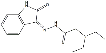 N,N-Diethylglycine 2-[(Z)-1,2-dihydro-2-oxo-3H-indol-3-ylidene] hydrazide 结构式