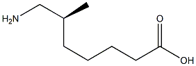 [S,(-)]-7-Amino-6-methylheptanoic acid 结构式