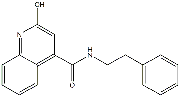 N-Phenethyl-2-hydroxyquinoline-4-carboxamide 结构式