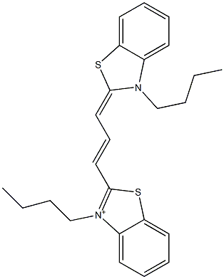 3-Butyl-2-[3-[3-butylbenzothiazol-2(3H)-ylidene]-1-propenyl]benzothiazol-3-ium 结构式