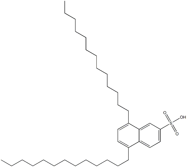 5,8-Ditridecyl-2-naphthalenesulfonic acid 结构式