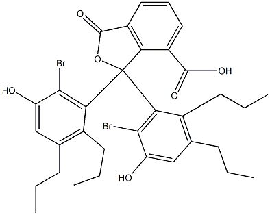 1,1-Bis(6-bromo-5-hydroxy-2,3-dipropylphenyl)-1,3-dihydro-3-oxoisobenzofuran-7-carboxylic acid 结构式