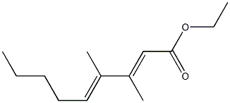 (4E)-3,4-Dimethyl-2,4-nonadienoic acid ethyl ester 结构式