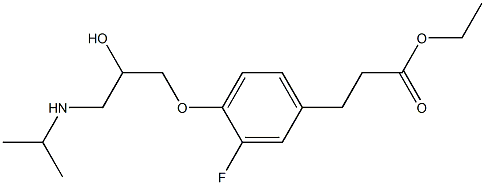 3-[3-Fluoro-4-(2-hydroxy-3-isopropylaminopropoxy)phenyl]propanoic acid ethyl ester 结构式