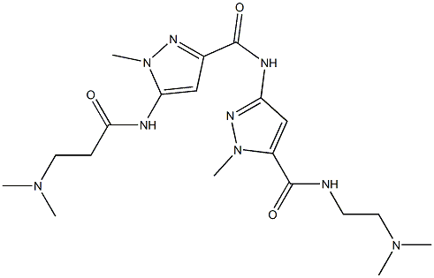N-[2-(Dimethylamino)ethyl]-1-methyl-3-[[1-methyl-5-[(2-dimethylaminoethyl)carbonylamino]-1H-pyrazol-3-yl]carbonylamino]-1H-pyrazole-5-carboxamide 结构式
