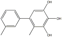 4-Methyl-5-(3-methylphenyl)benzene-1,2,3-triol 结构式