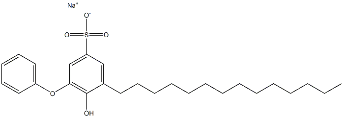6-Hydroxy-5-tetradecyl[oxybisbenzene]-3-sulfonic acid sodium salt 结构式