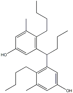 5,5'-Butylidenebis(3-methyl-4-butylphenol) 结构式