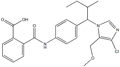 2-[4-(2-Butyl-4-chloro-5-methoxymethyl-1H-imidazol-1-ylmethyl)phenylaminocarbonyl]benzoic acid 结构式