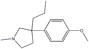 3-(p-Methoxyphenyl)-1-methyl-3-propylpyrrolidine 结构式