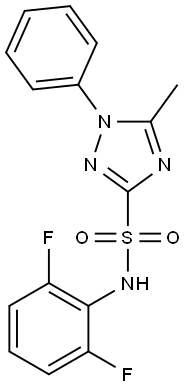 1-Phenyl-5-methyl-N-(2,6-difluorophenyl)-1H-1,2,4-triazole-3-sulfonamide 结构式