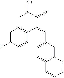 (E)-3-(2-Naphthalenyl)-2-(4-fluorophenyl)-N-methyl-2-propenehydroxamic acid 结构式