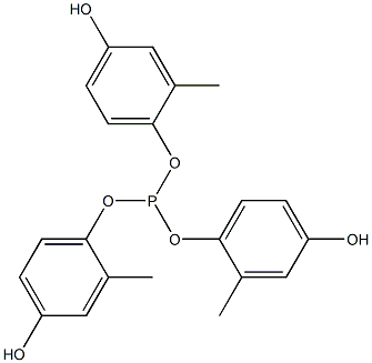 Phosphorous acid tri(4-hydroxy-2-methylphenyl) ester 结构式