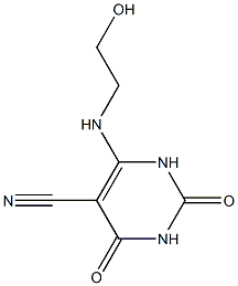 6-[(2-Hydroxyethyl)amino]-1,2,3,4-tetrahydro-2,4-dioxopyrimidine-5-carbonitrile 结构式