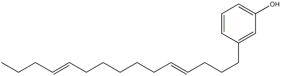 3-(4,11-Pentadecadienyl)phenol 结构式
