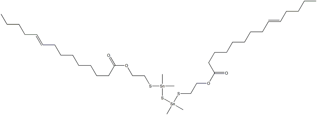 Bis[dimethyl[[2-(8-tridecenylcarbonyloxy)ethyl]thio]stannyl] sulfide 结构式