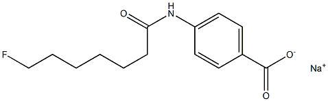 4-[(7-Fluoroheptanoyl)amino]benzenecarboxylic acid sodium salt 结构式