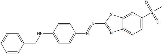 4-(6-Methylsulfonylbenzothiazol-2-ylazo)-N-benzylaniline 结构式