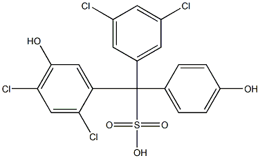 (3,5-Dichlorophenyl)(2,4-dichloro-5-hydroxyphenyl)(4-hydroxyphenyl)methanesulfonic acid 结构式