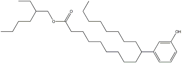 10-(3-Hydroxyphenyl)stearic acid 2-ethylhexyl ester 结构式