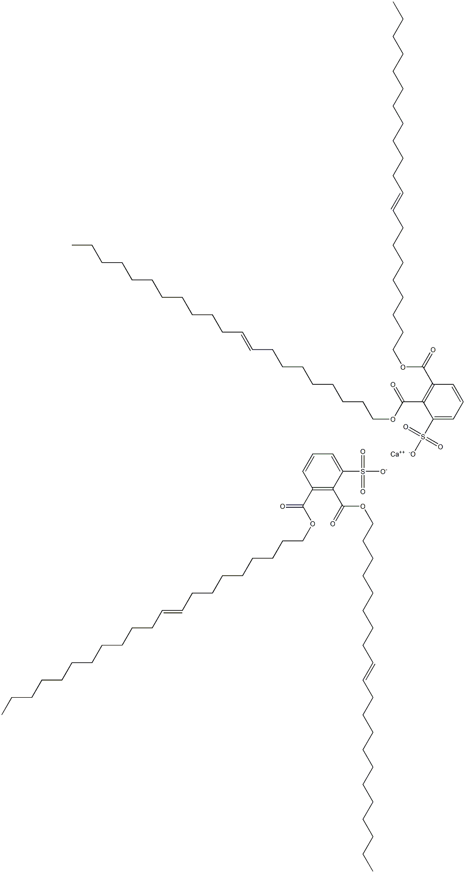 Bis[2,3-di(9-henicosenyloxycarbonyl)benzenesulfonic acid]calcium salt 结构式