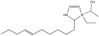 2-(6-Decenyl)-1-ethyl-1-(1-hydroxyethyl)-4-imidazoline-1-ium 结构式