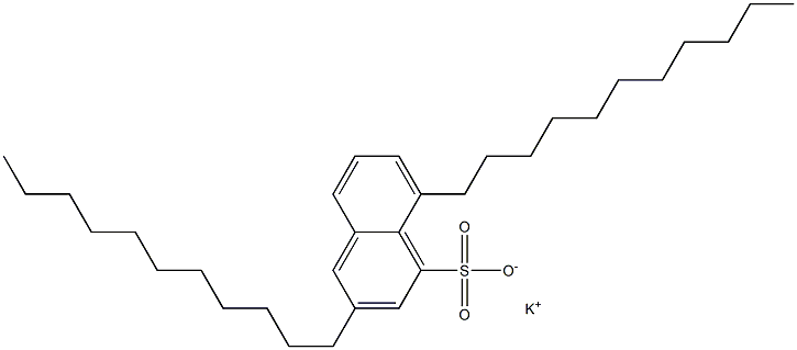 3,8-Diundecyl-1-naphthalenesulfonic acid potassium salt 结构式