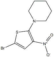 2-Piperidino-3-nitro-5-bromothiophene 结构式