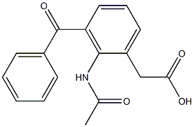 2-Acetylamino-3-benzoylbenzeneacetic acid 结构式