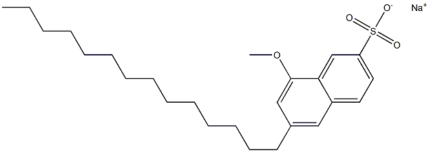 8-Methoxy-6-tetradecyl-2-naphthalenesulfonic acid sodium salt 结构式