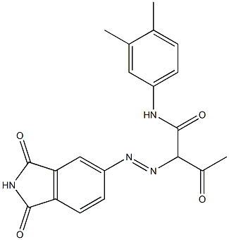 N-(3,4-Dimethylphenyl)-2-(1,3-dioxoisoindolin-5-ylazo)-2-acetylacetamide 结构式