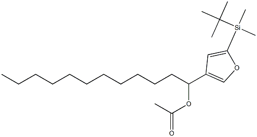 Acetic acid 1-[5-(tert-butyldimethylsilyl)-3-furyl]dodecyl ester 结构式