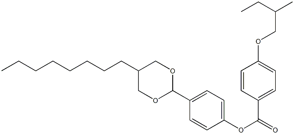 4-(2-Methylbutoxy)benzoic acid 4-(5-octyl-1,3-dioxan-2-yl)phenyl ester 结构式