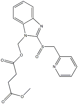 1-[(4-Methoxy-4-oxobutyryloxy)methyl]-2-[(2-pyridinyl)methylsulfinyl]-1H-benzimidazole 结构式