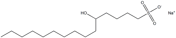 5-Hydroxypentadecane-1-sulfonic acid sodium salt 结构式