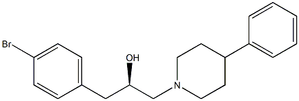 (R)-1-(4-Bromophenyl)-3-(4-phenyl-1-piperidinyl)-2-propanol 结构式