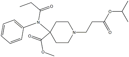 4-Methoxycarbonyl-4-(N-phenyl-N-propanoylamino)piperidine-1-propionic acid isopropyl ester 结构式