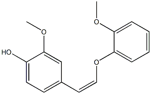 4-[(Z)-2-(2-Methoxyphenoxy)ethenyl]-2-methoxyphenol 结构式