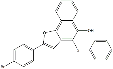 4-Phenylthio-2-(4-bromophenyl)naphtho[1,2-b]furan-5-ol 结构式